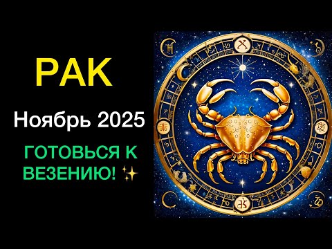Видео: РАК ГОРОСКОП НА НОЯБРЬ 2025 года