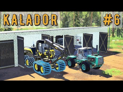 Видео: FS 19 - Поставил гараж для техники.  Поставил Свинарник.  Купил свиней - KALADOR фермер лесоруб # 6