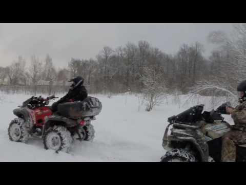 Видео: Квадроциклы Yamaha Grizzly 700 CFMOTO X5 H O  гусеницы