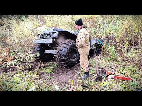 Видео: На вездеходе БОРУС в тайгу.  Река КАН - медвежья река.