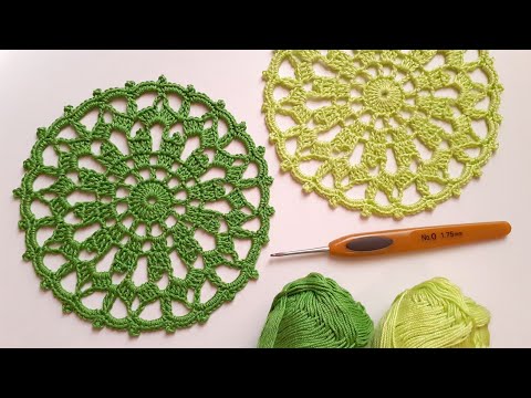 Видео: ОЧЕНЬ ПРОСТО!!! Ажурный  МОТИВ Салфетка вязание крючком Easy Crochet motifs for beginners