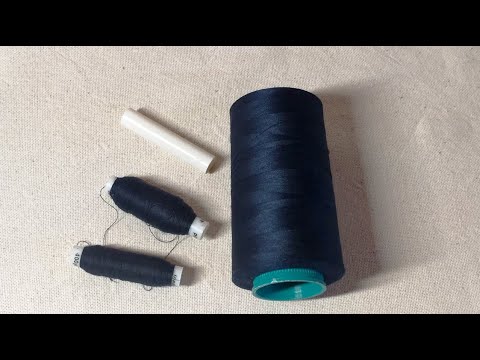 Видео: Как перемотать нитки с большой бобины на маленькую. Швейный лайфхак.