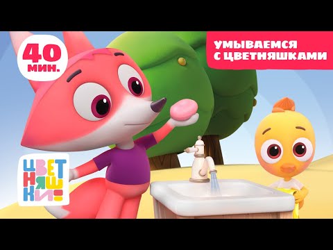 Видео: Цветняшки — Умываемся с Цветняшками — Сборник — Развивающий мультик для малышей.