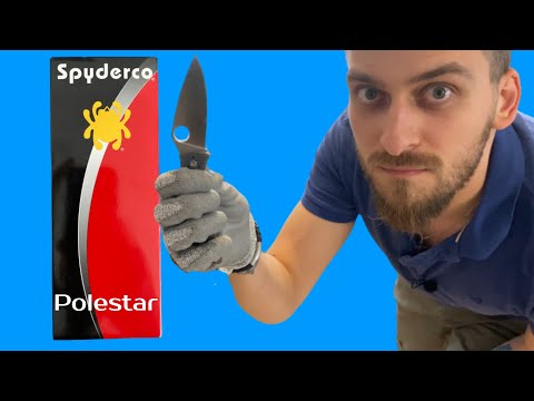 Видео: Spyderco Polestar в руках картонного маньяка!