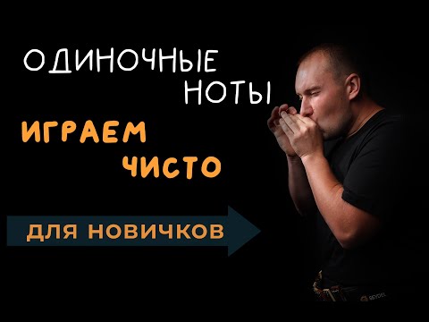 Видео: Одиночные ноты на губной гармонике! Играем чисто!