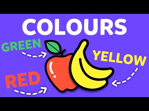 Видео: Цвета для детей: словарь для начинающих | Учим английские слова для детей 0+