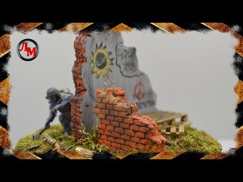 Видео: Кирпичная стена в 35 масштабе.