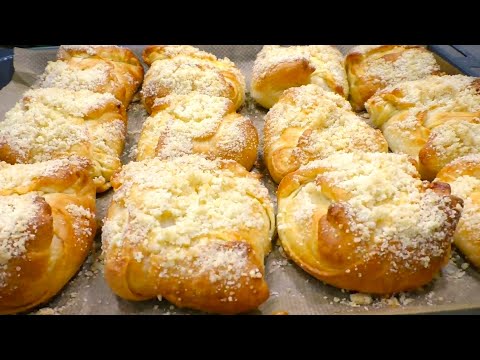 Видео: Мало кто знает ЭТОТ РЕЦЕПТ! Самые вкусные слоеные булочки с творогом Объедение!