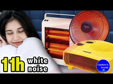 Видео: Белый шум, мгновенное засыпание, новая комбинация, шум обогревателя для сна, отдыха, учебы