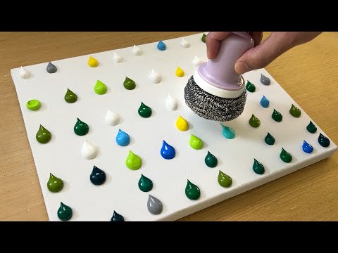 Видео: Методы рисования скребком для железа / Акриловая живопись / Живопись в глубине леса