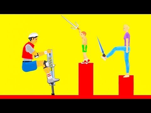 Видео: МАКСИМАЛЬНО СЛОЖНЫЙ ПОГО ФАЙТ! ПРОШЕЛ САМЫЙ БЕЗУМНЫЙ УРОВЕНЬ В ХЭППИ ВИЛС (Happy Wheels)