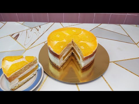 Видео: Супер вкуснятина. Торт с апельсиновым конфитюром и творожным кремом.