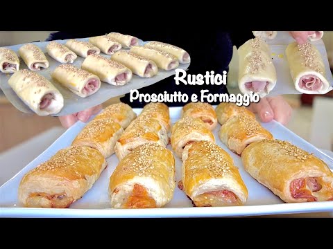 Видео: RUSTICI DI SFOGLIA С ВЕТЧИНОЙ И СЫРОМ быстрый и простой рецепт