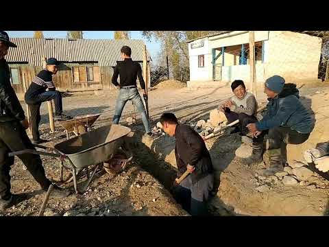 Видео: Ашар эл күчү менен курулуп жаткан СПОРТЗАЛдан  кыскача. Көтөрмө (Чандеки) айылы.