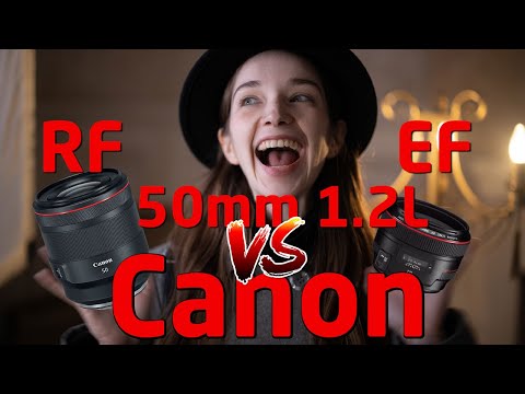 Видео: Сравнение Canon RF 50mm 1.2 VS EF 50mm L 1.2