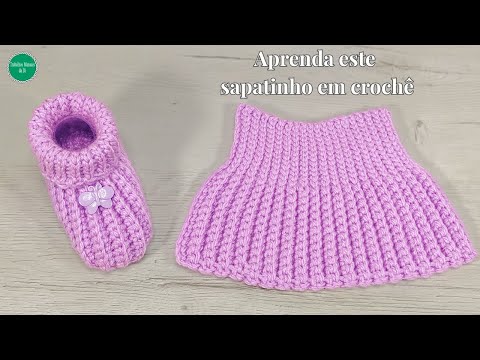 Видео: Легкий младенца вязания крючком тапочки