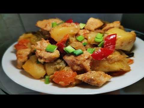 Видео: КУРИЦА С ОВОЩАМИ и ЗЕЛЕНЬЮ. Саня ГОТОВИТ.