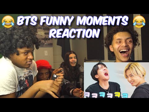 Видео: Смешные моменты BTS | Попробуй не засмеяться! / РЕАКЦИЯ