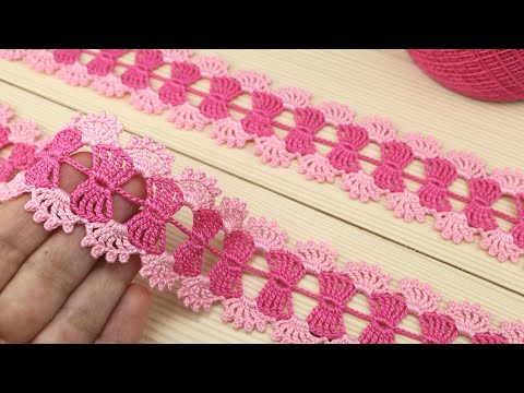Видео: Простое ЛЕНТОЧНОЕ КРУЖЕВО вязание крючком для начинающих How to Crochet lace for Beginners