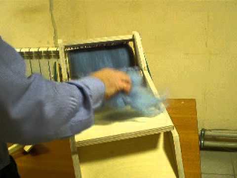 Видео: Кардер для чесания шерсти с электроприводом