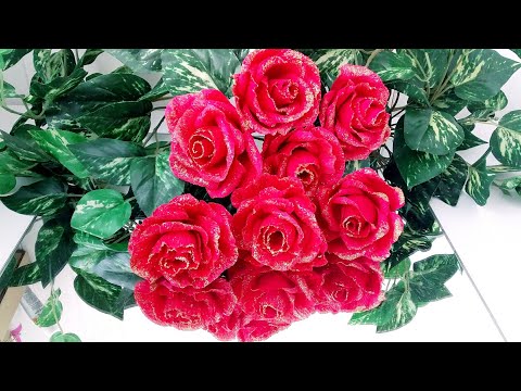 Видео: Самая красивая и быстрая в изготовлении роза, из гофрированной бумаги.