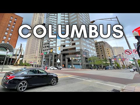 Видео: Вождение в КОЛУМБУСЕ ОГАЙО, США - 4K