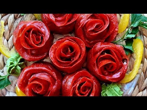 Видео: ПОТРЯСАЮЩЕЕ блюдо к ПРАЗДНИЧНОМУ столу! Просто и Быстро! :) Манты Розочки