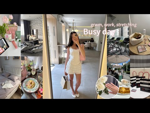 Видео: МОЙ ЛЕТНИЙ ДЕНЬ *busy* // grwm, work, stretching 