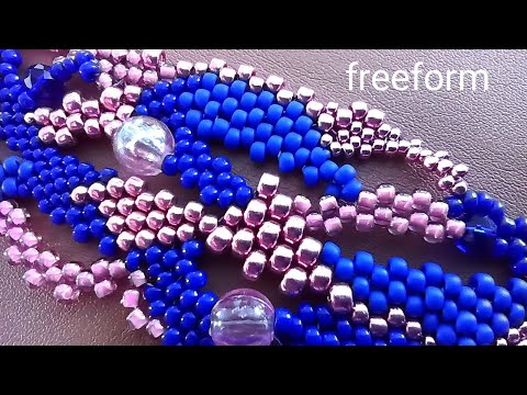 Видео: Bracelet - freeform. Браслет в технике фриформ. МК. Попытка N 1