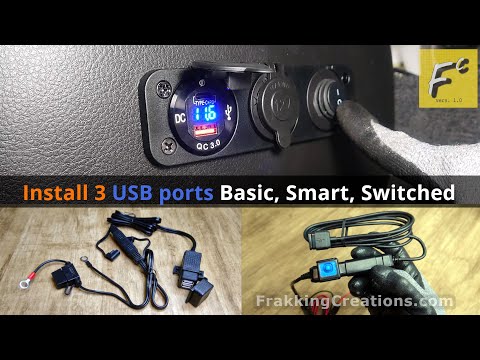 Видео: Как установить USB-порт Smart, Switched & Dumb в автомобиль