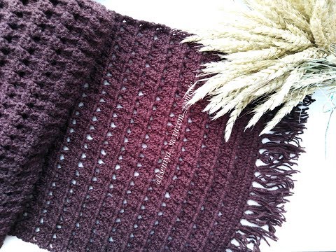 Видео: Шарф\ Палантин крючком crochet