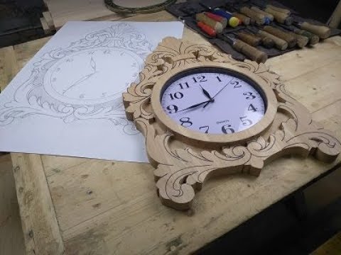 Видео: Как сделать резные часы часть 1 начало работы, резьба по дереву