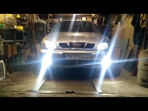 Видео: LED-лампы Sho-Me F3 H3 20W в ПТФ Lanos