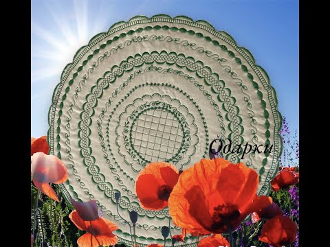 Видео: Шитье по кругу. Салфетка на стол. Декоративные строчки.