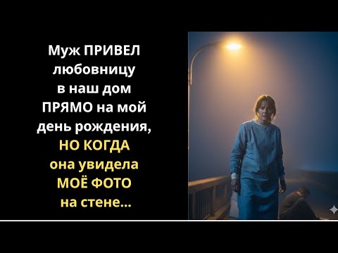 Видео: Муж ПРИВЕЛ любовницу в наш дом ПРЯМО на мой день рождения, НО КОГДА она увидела МОЁ ФОТО на стене...