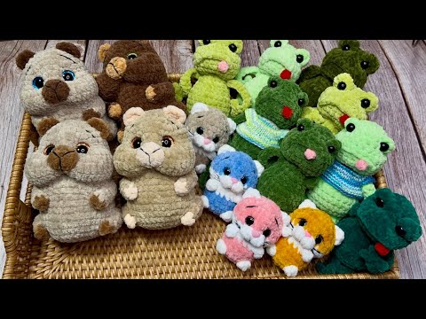 Видео: Игрушки крючком связанные за неделю.