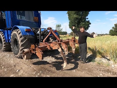 Видео: ПОЙМАЛ КАМЕНЬ, ОТОРВАЛО ВСЁ | Трактор К-700 с кабиной Renault Magnum