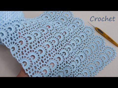 Видео: Просто супер УЗОР КРЮЧКОМ!!! Легкое ВЯЗАНИЕ для начинающих 💎 Beautiful and very easy to crochet LACE