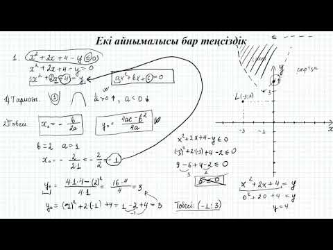 Видео: Екі айнымалысы бар теңсіздіктер #3   9 сынып алгебра