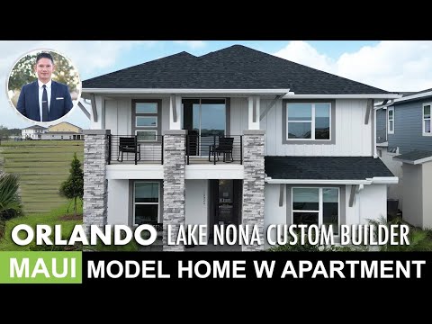 Видео: Экскурсия по роскошному индивидуальному дому | Модель Мауи, озеро Нона, Орландо | Полностью индив...