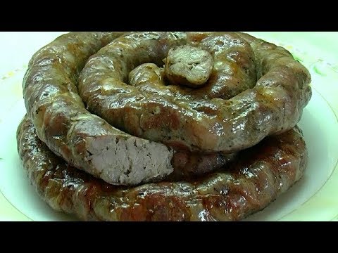 Видео: Домашняя колбаса с рубленого мяса. Семейный рецепт .