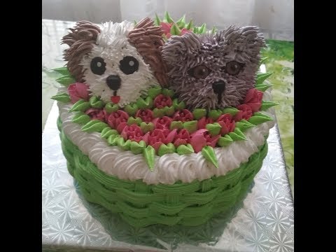 Видео: Торт КОРЗИНА с питомцами / Готовьте с любовью 💞