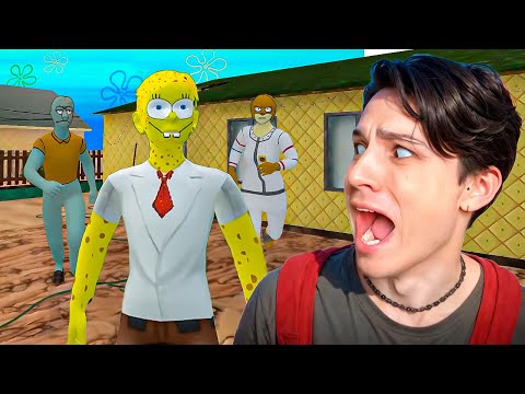 Видео: СКУЛБОЙ, НО ЭТО СПАНЧ БОБ МОД В SCHOOLBOY RUNAWAY!🤣