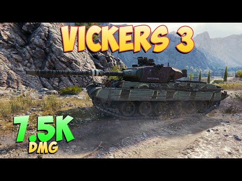 Видео: Vickers 3 • Плохое начало! - 4 Фрагов 7.5K Урона • Мир Танков