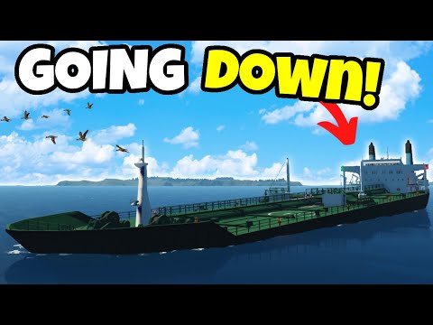 Видео: Огромный нефтяной танкер тонет в игре Stormworks Sinking Ship Survival!