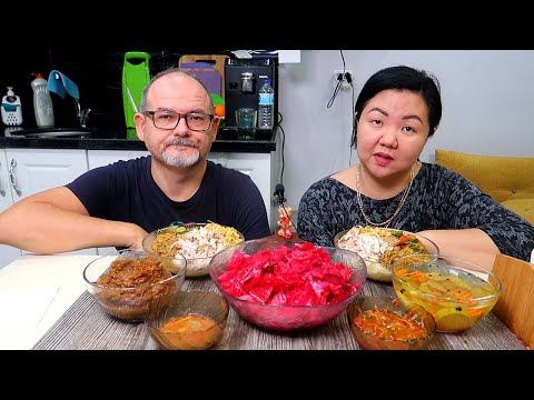 Видео: МУКБАНГ КУКСИ и МАРИНОВАННАЯ КАПУСТА СО СВЕКЛОЙ, а также Кабачки, Икра из баклажанов и острый перец