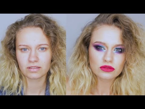 Видео: МЫ ИЗ 90-х! Цветные неоновые смоки, макияж в стиле 90-х.