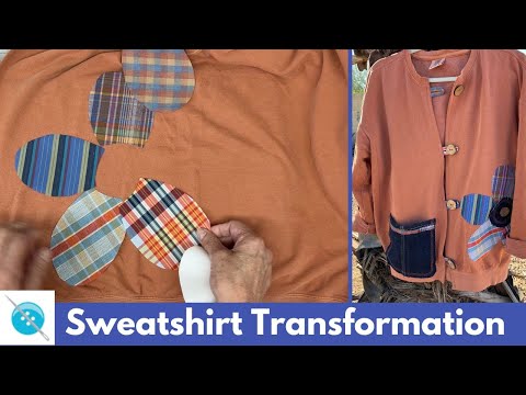 Видео: Преображение толстовки, куртка-свитшот