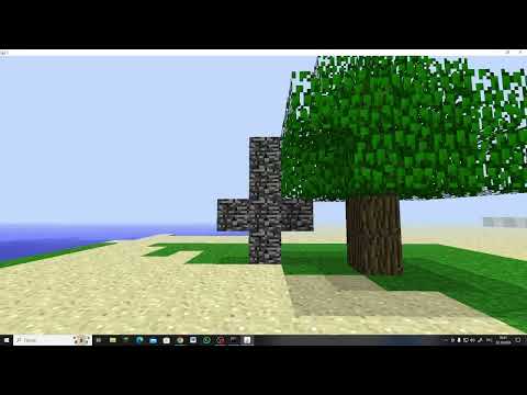 Видео: Красные факела на острове.... Крест и столбы из бедрока! Minecraft ALPHA 0.0.0