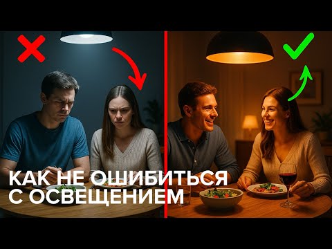 Видео: Важность освещения в обеденной зоне и главные ошибки